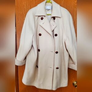 Double Breasted Pea Coat/ Cream /The Limited